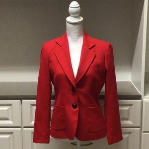 Red J Crew Hacking Blazer - Size 4